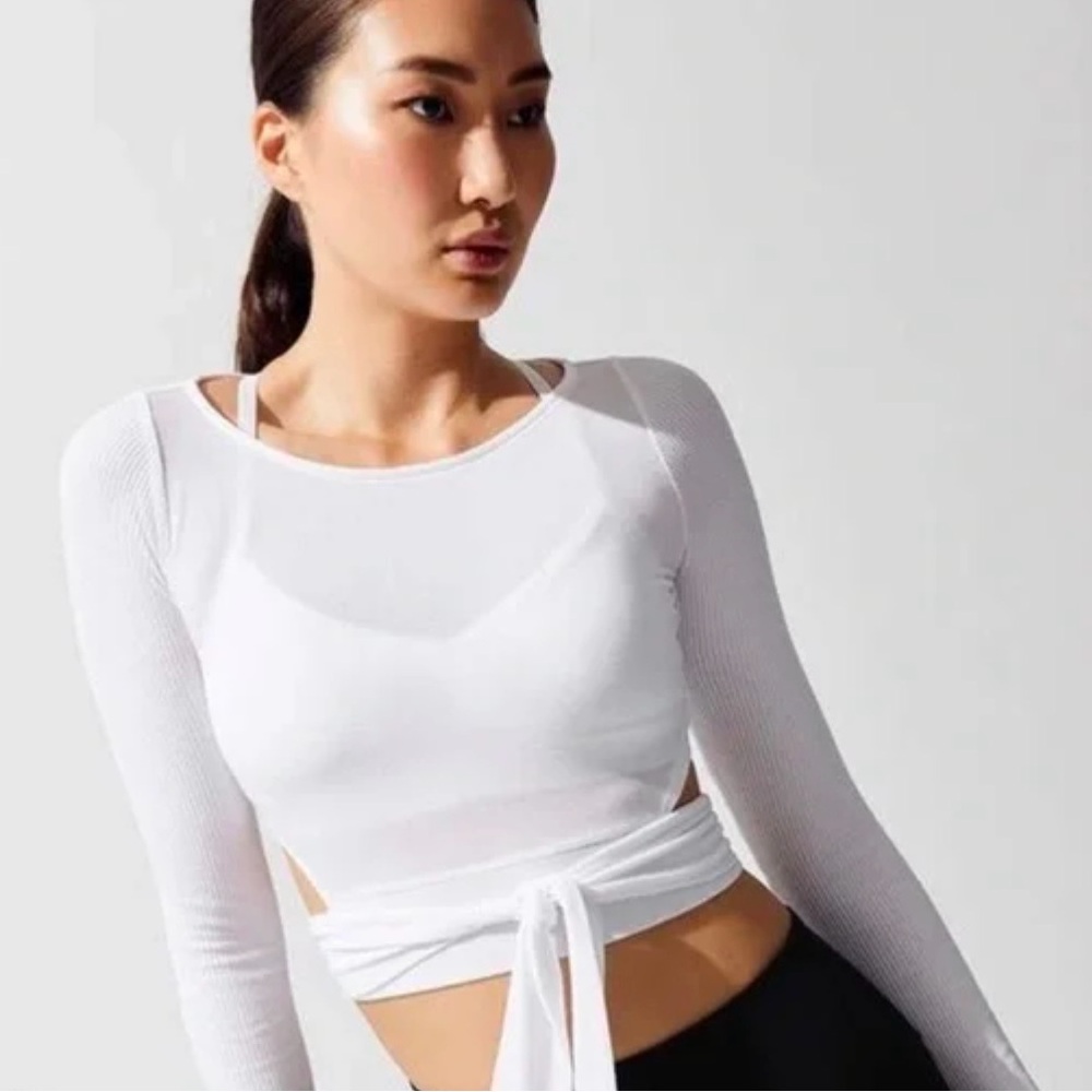 Alo Yoga Barre Long Sleeve White